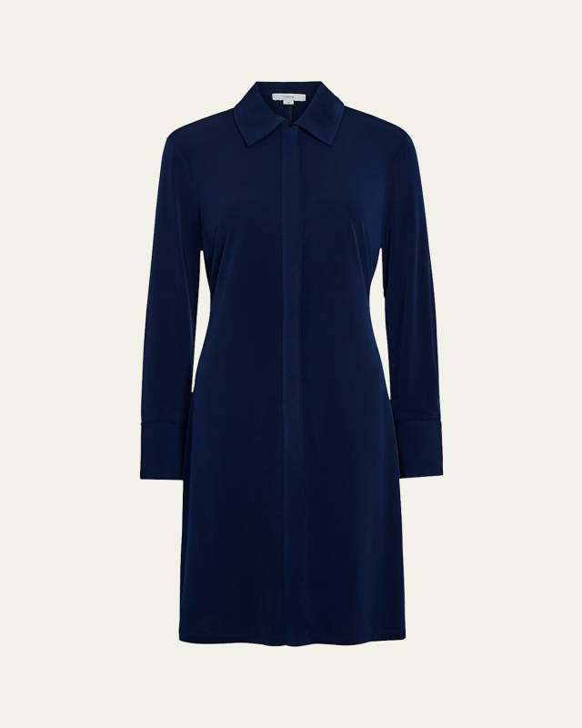 Long-Sleeve Polo Shirtdress